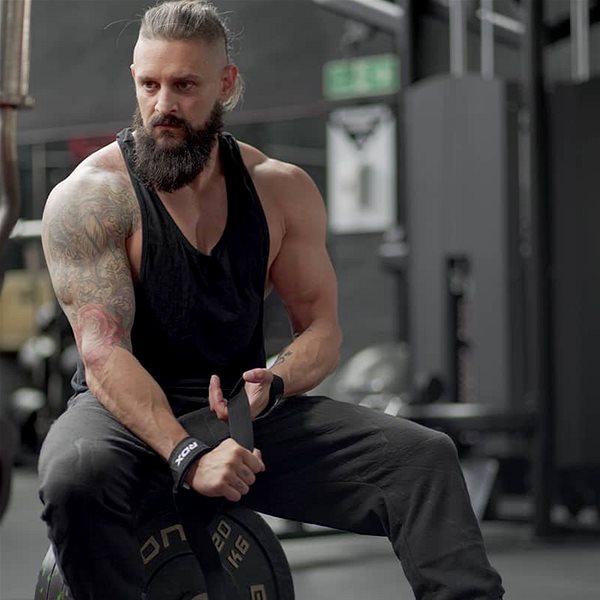 RDX W1 Black Weightlifting Wrist Straps.