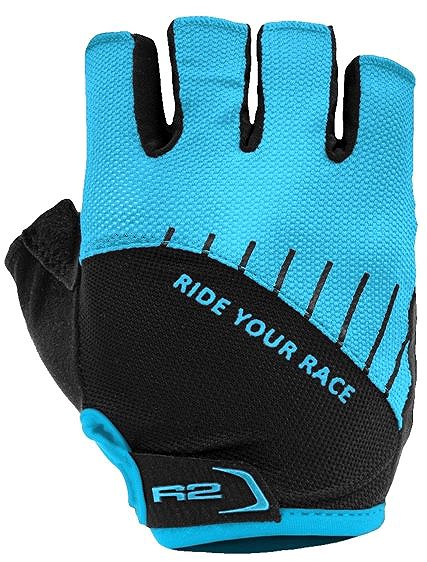R2 Hoppy blue, black ATR48E/12Y cycling gloves.