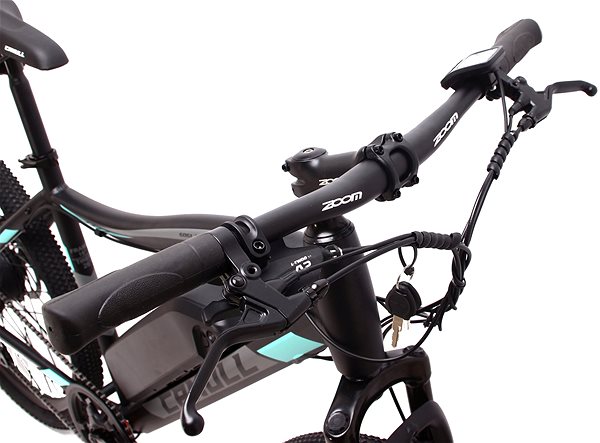 Elektromos kerékpár CANULL GT-26 MTBS M-es méret fekete/türkiz Opcionális