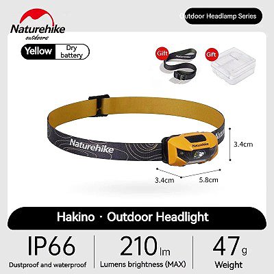 Headlamp Naturehike headlamp yellow - 210 lm .
