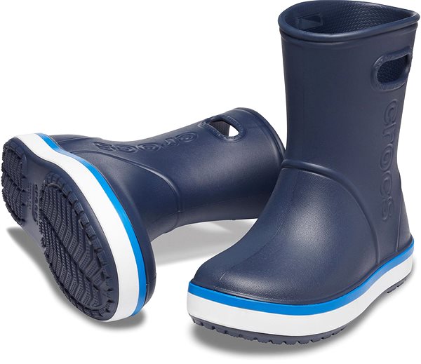Gumáky Crocband Rain Boot Kids Navy/Bright Cobalt modré ...