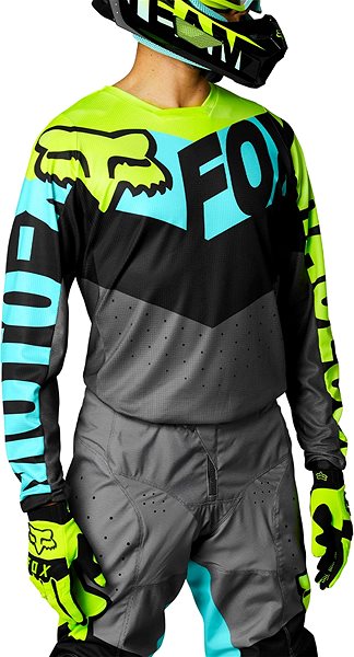 Cyklodres MX Fox Yth 180 Trice Jersey Teal YS ...
