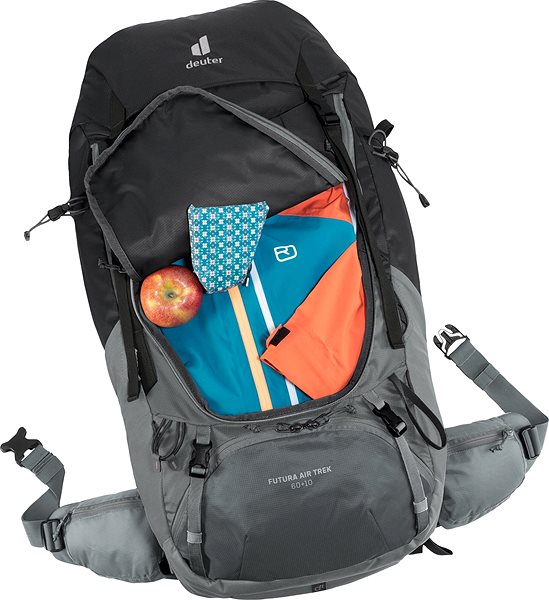Hiking backpack Deuter Futura Air Trek 60 + 10 black .