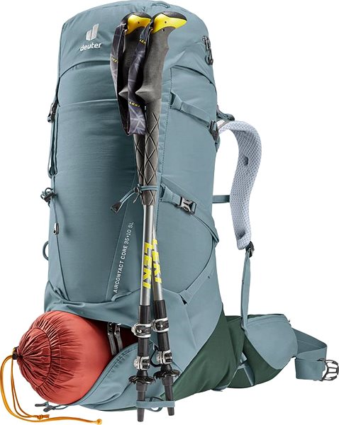 Túrahátizsák Deuter Aircontact Core 35+10 SL szürke-kék szürke ...