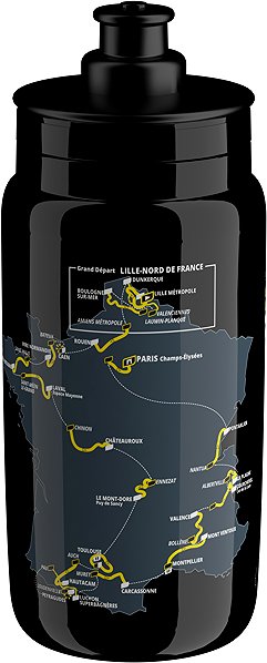 Kulacs Elite Fly Tour De France 25´ 550 ml fekete, térkép ...