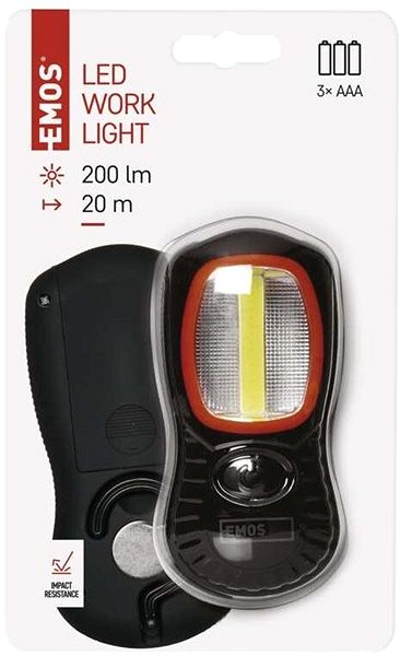 Lámpa EMOS COB LED + LED P3883 200 lm 3× AAA ...