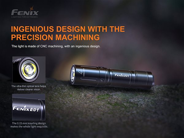 Baterka Fenix E01 V2.0 Vlastnosti/technológia
