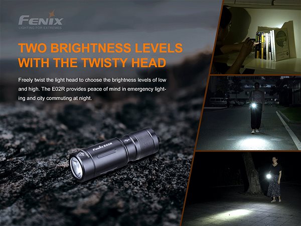 Taschenlampe Fenix E02R Mermale/Technologie