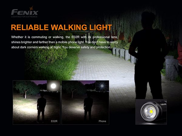 Taschenlampe Fenix E02R Mermale/Technologie