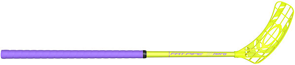 Floorball ütő FAT PIPE NITRO 34 YELLOW / PURPLE 70, jobbkezes ...