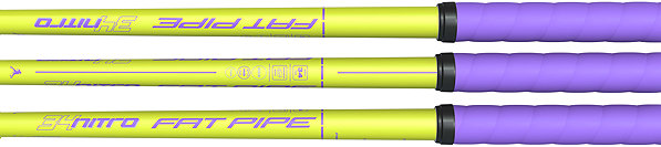 Floorball ütő FAT PIPE NITRO 34 YELLOW / PURPLE 70, jobbkezes ...