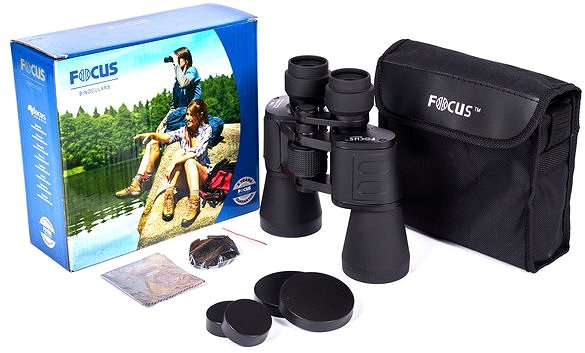Binoculars Focus Bright 10x50 Package content