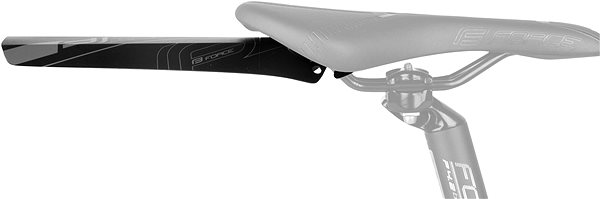 Bicycle mudguard Force Tris under saddle black .