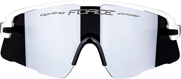 Force Ambient cycling glasses, white-grey-black, black mirrored glass.