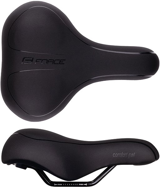 Nyereg FORCE Comfort Gel női, túra, fekete ...
