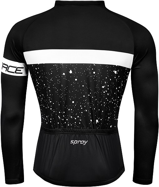 Cycling jersey Force Spray jersey long sleeve, black and white XL .