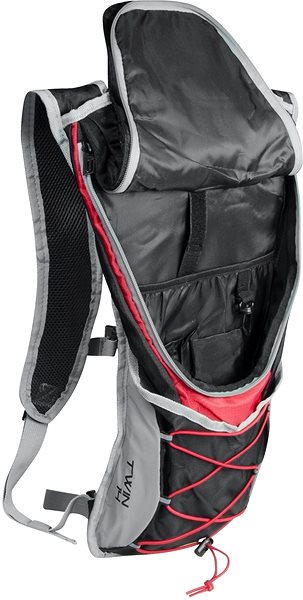 Športový batoh Force Twin 14 l, čierno-červený Bočný pohľad