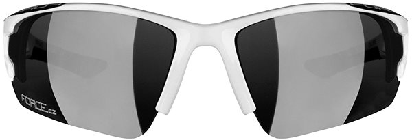 Cycling Glasses Force CALIBER, White, Black Laser Lens Screen