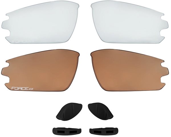 Kerékpáros szemüveg Force CALIBER fehér, fekete lézerüveg Csomag tartalma
