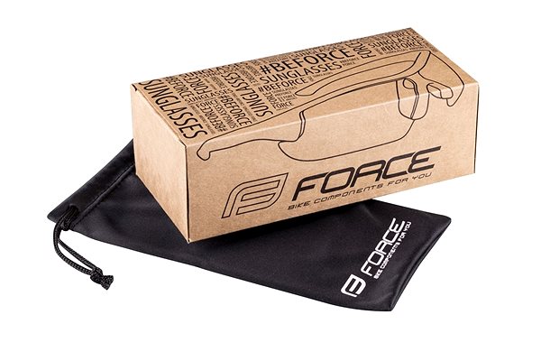 Kerékpáros szemüveg Force EVEREST, fehér-fekete, fekete üveg Csomagolás/doboz
