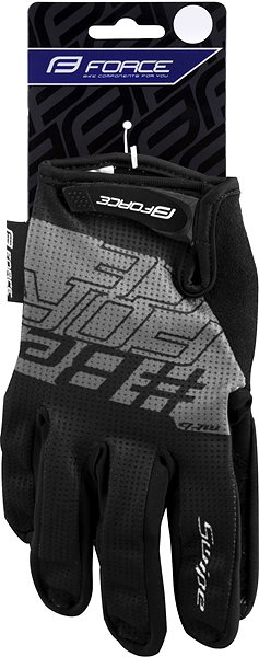 Rukavice na bicykel Force MTB SWIPE, čierno-sivé S ...