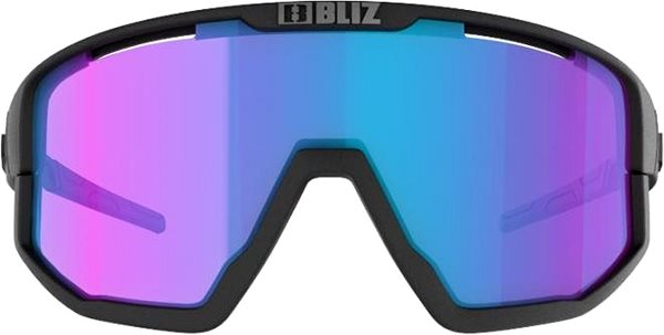 Cycling Glasses Bliz FUSION NANO OPTICS Matt Black Nordic Light Begonia - Violet w Blue Multi Cat.2 Screen