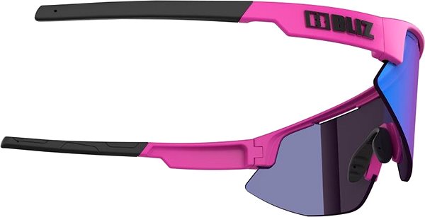 Cyklistické okuliare Bliz MATRIX NANO OPTICS Matt Neon Pink Nordic Light Begonia – Violet w Blue Multi Cat.2 Bočný pohľad