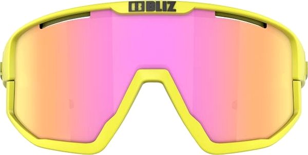 Cycling Glasses Bliz FUSION Matt Neon Yellow Brown w Purple Multi Cat.3 Screen