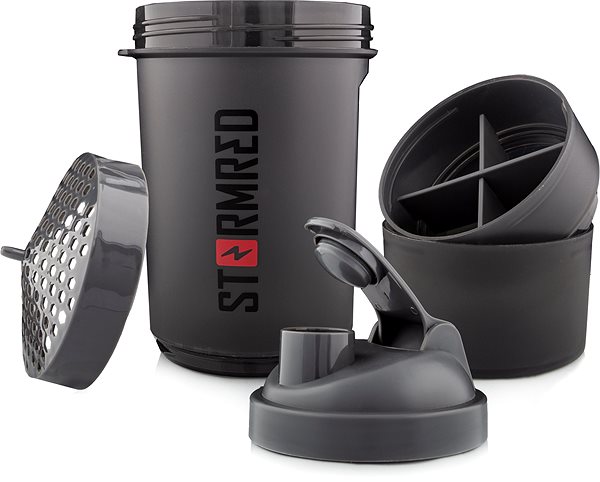 Shaker Shaker tartállyal, fekete, 400ml ...