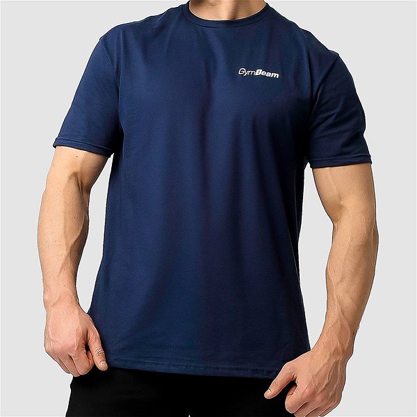 Póló GymBeam Basic Férfi póló, Navy Blue, L ...