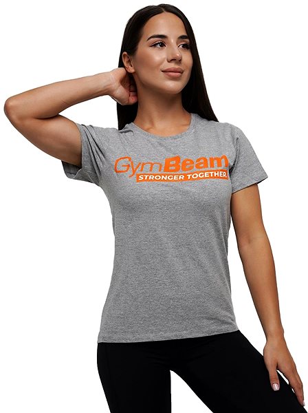 Póló GymBeam Stronger Together Női póló, Grey, S ...