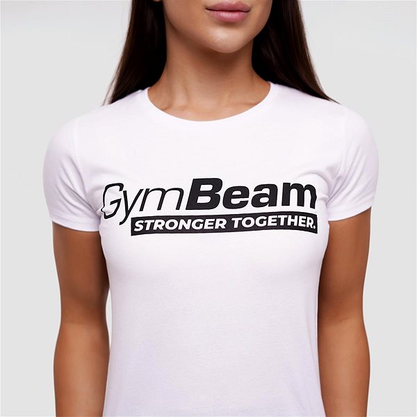 Póló GymBeam Stronger Together Női póló, White, XS ...