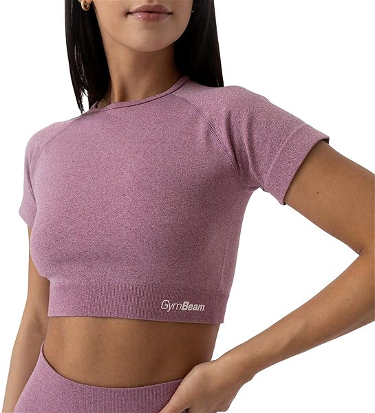 Póló GymBeam FLO Női crop top, Violet, L ...