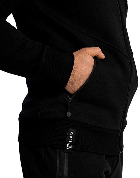 Pulóver STRIX Nova Black XXL kapucnis pulóver cipzárral ...