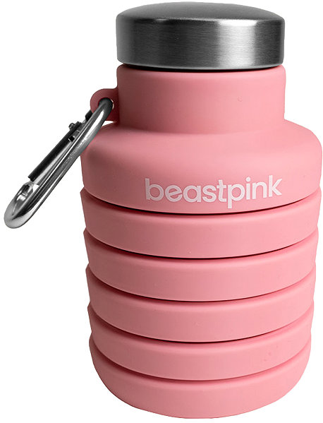 Kulacs GymBeam BeastPink összecsukható kulacs, rózsaszín, 500 ml ...