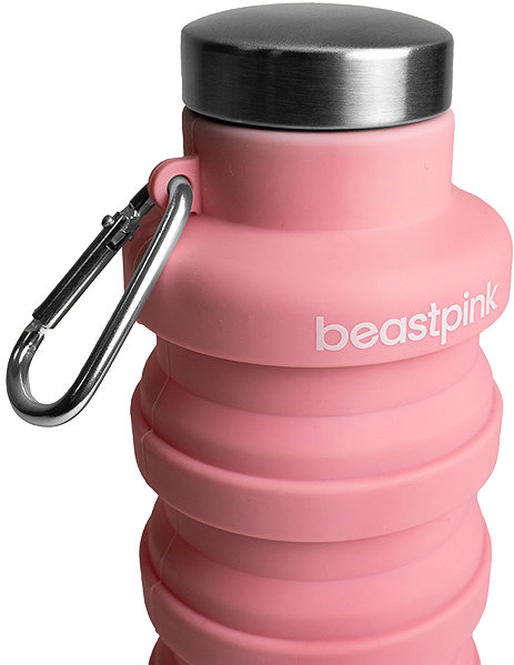 Kulacs GymBeam BeastPink összecsukható kulacs, rózsaszín, 500 ml ...