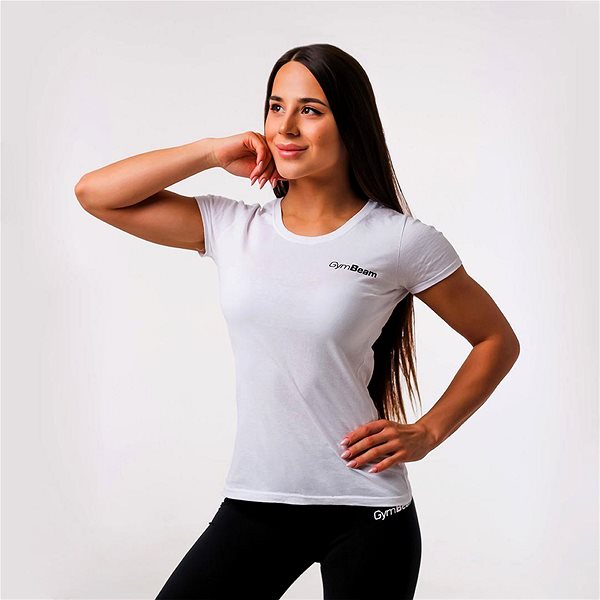 Póló GymBeam női póló Basic White XL ...