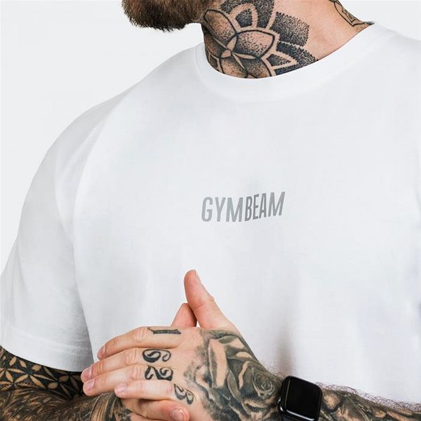 Póló GymBeam férfi póló FIT White M ...
