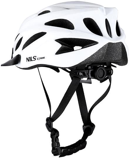 Bicycle helmet NILS EXTREME MTW291 white size. M (51-60 cm) helmet .