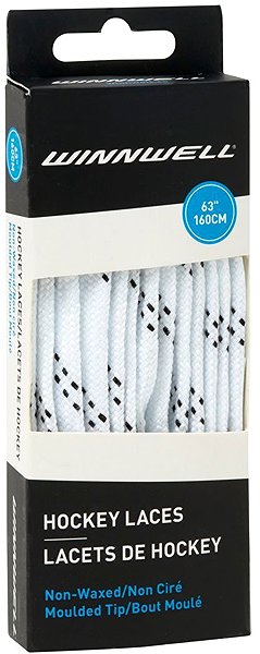Shoelaces Winnwell Plain white shoelaces, 96