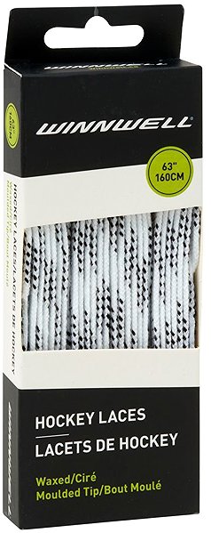 Laces Winnwell Waxed laces white, 63