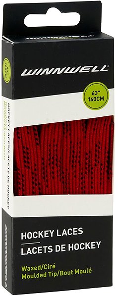 Shoelaces Winnwell Waxed shoelaces red, 96