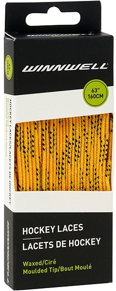 Shoelaces Winnwell Waxed shoelaces yellow, 63