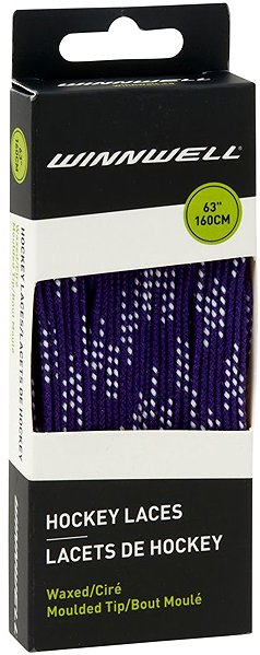 Shoelaces Winnwell Waxed shoelaces purple, 63