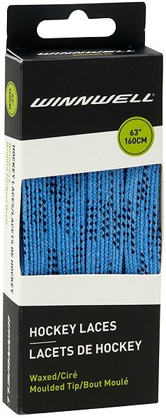 Shoelaces Winnwell Waxed shoelaces light blue, 63