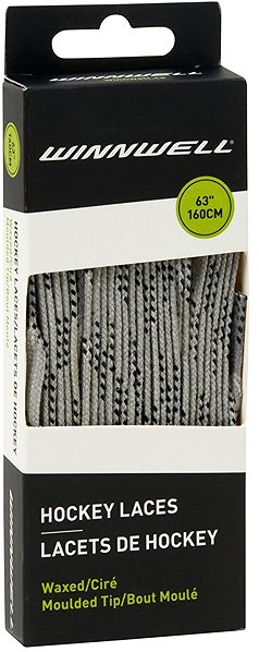 Shoelaces Winnwell Waxed shoelaces grey, 72