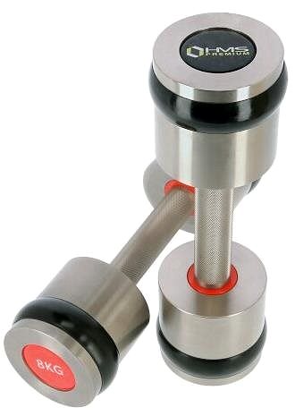 Dumbbells Chrome professional dumbbells HMS PREMIUM HH08 2 x 8 kg .
