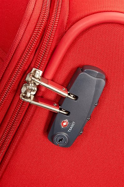TSA záras bőrönd Samsonite BASE BOOST SPINNER 66/24 EXP RED Jellemzők/technológia