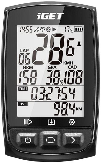 Kerékpáros computer iGET C210 GPS + AC200 tartó + AS210 tok ...