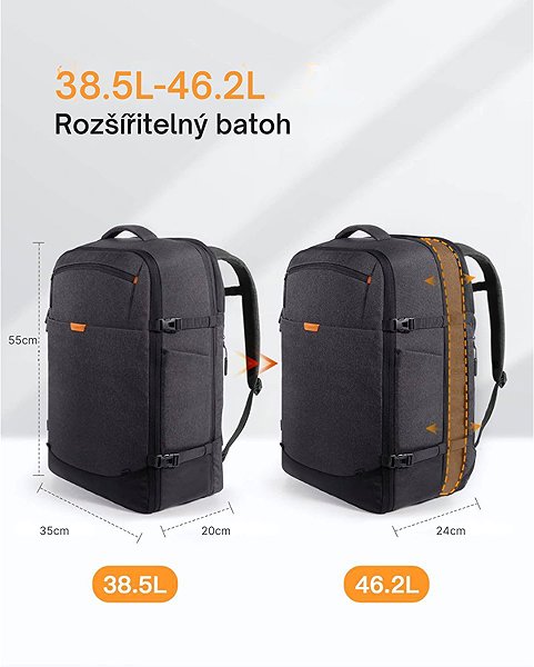 Backpack INATECK Expandable travel backpack 20 l .